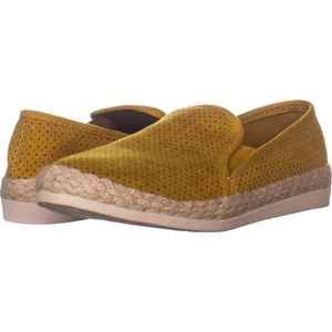 ESPRIT Erin Slip On Flat Espadrilles, Mustard NWT